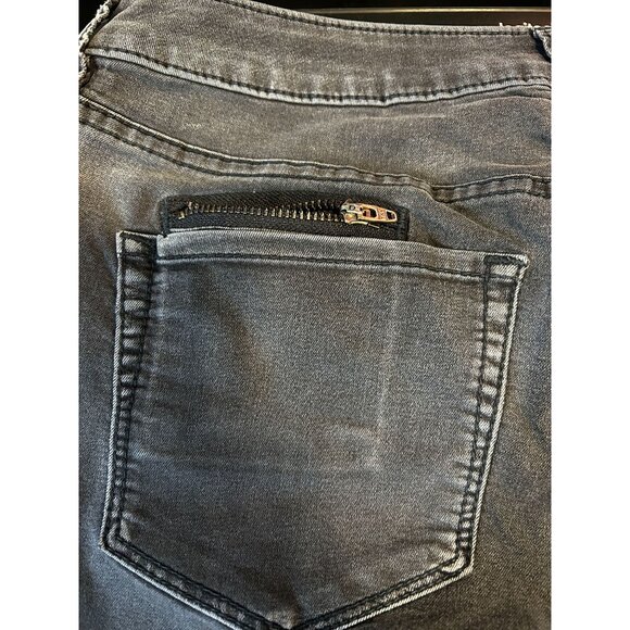 Jag Jeans Womens Sz 10 Low Rise Skinny Black Gray Stretch Denim Zip Pocket - Picture 9 of 11